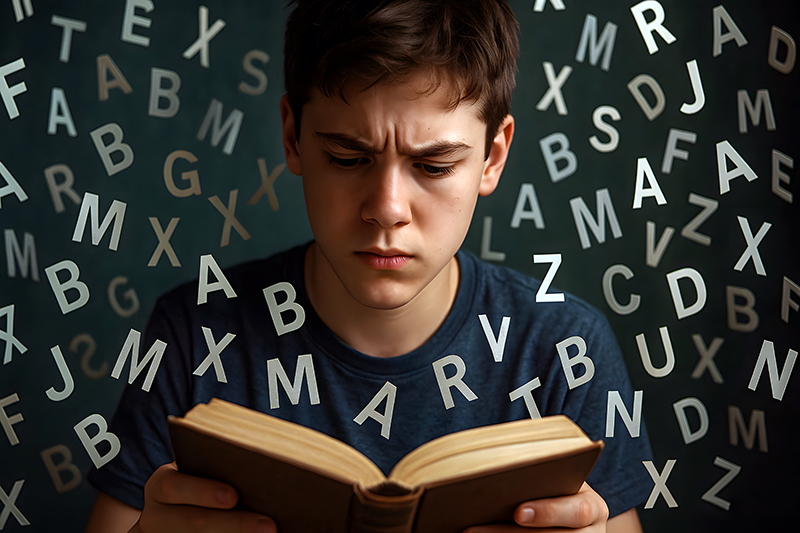 Early Signs Connected with Dyslexia under the couch book series